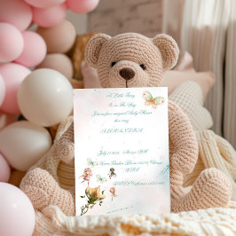 Whimsical Fairy tuin baby uitnodiging Kaart