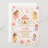 Whimsical Fairy Verjaardag Uitnodiging (Voorkant / Achterkant)