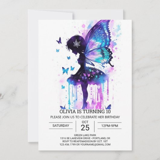 Whimsical Fairy Verjaardag Wonderland Kaart (Voorkant)