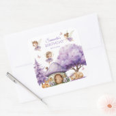Whimsical Fairy verjaardagsfeestje Sticker betover (Envelop)