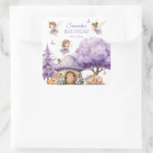 Whimsical Fairy verjaardagsfeestje Sticker betover (Tas)