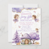 Whimsical Fairy verjaardagsfeestje uitnodiging (Voorkant)