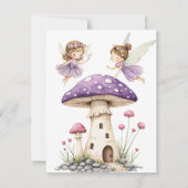 Whimsical Fairy verjaardagsfeestje uitnodiging (Achterkant)