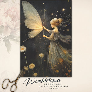 Whimsical Fairy & Vlinder Magische Decoupage Art Tissuepapier