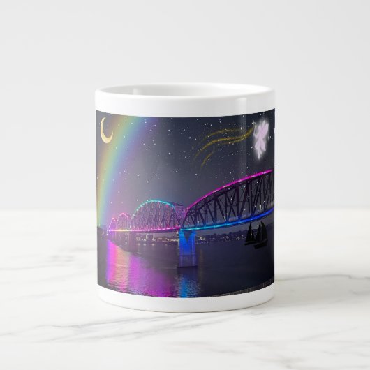 Whimsical fairycore koffie mok met regenboog (Voorkant)