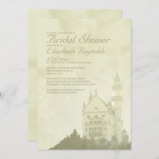 Whimsical Fairytale Castle Vrijgezellenfeest nodig Kaart (Voorkant / Achterkant)