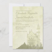 Whimsical Fairytale Castle Wedding Invitations Kaart (Voorkant)