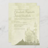 Whimsical Fairytale Castle Wedding Invitations Kaart (Voorkant / Achterkant)