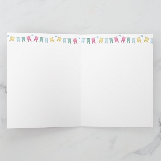 Whimsical Fairytale Dragon Baby shower Bedankkaart (Binnen)