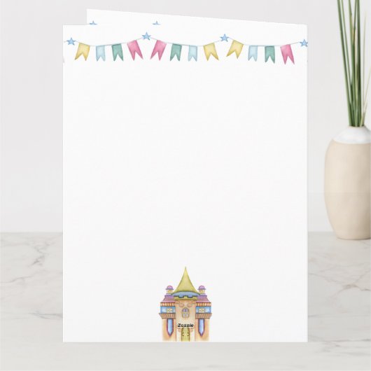 Whimsical Fairytale Dragon Baby shower Bedankkaart (Achterkant)