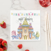 Whimsical Fairytale Dragon Baby shower Servet (Insitu)