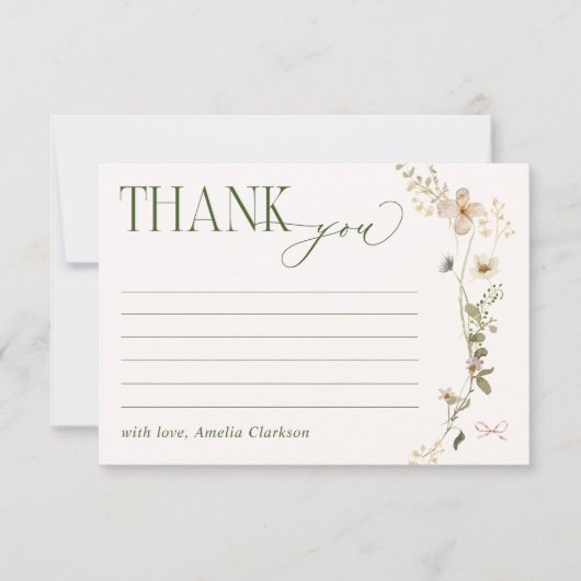 Whimsical Fairytale Garden & Bows Dank u wel Bedankkaart (Voorkant)