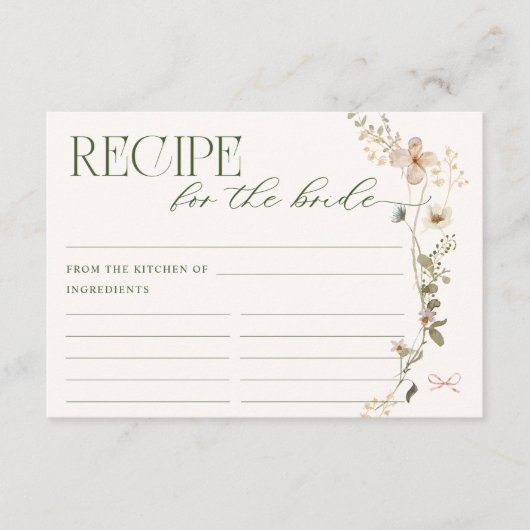 Whimsical Fairytale Garden & Bows Recept Informatiekaartje (Voorkant)