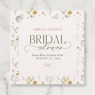 Whimsical Fairytale Garden & Bows Vrijgezellenfees Bedankjes Labels