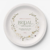 Whimsical Fairytale Garden & Bows Vrijgezellenfees Papieren Bordje (Voorkant)