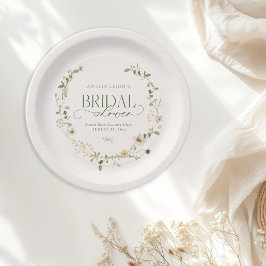 Whimsical Fairytale Garden & Bows Vrijgezellenfees Papieren Bordje