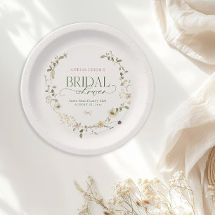 Whimsical Fairytale Garden & Bows Vrijgezellenfees Papieren Bordje