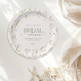 Whimsical Fairytale Garden & Bows Vrijgezellenfees Papieren Bordje