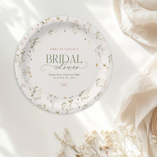 Whimsical Fairytale Garden & Bows Vrijgezellenfees Papieren Bordje