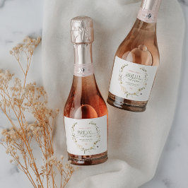 Whimsical Fairytale Garden & Bows Vrijgezellenfees Sparkling Wijnetiket