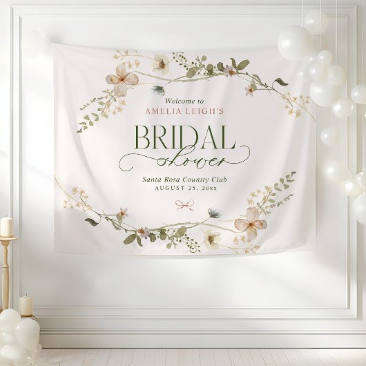 Whimsical Fairytale Garden & Bows Vrijgezellenfees Wandkleed