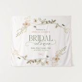 Whimsical Fairytale Garden & Bows Vrijgezellenfees Wandkleed (Voorkant (horizontaal))