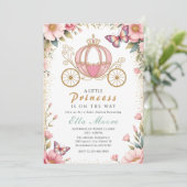 Whimsical Fairytale Princess Baby Shower Kaart (Staand voorkant)