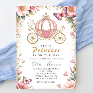 Whimsical Fairytale Princess Baby Shower Kaart