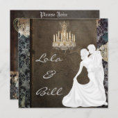 WHIMSICAL Fairytale Weddenrenuitnodiging AUTHENTIE Kaart (Voorkant / Achterkant)