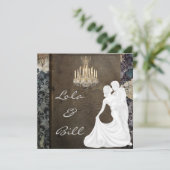 WHIMSICAL Fairytale Weddenrenuitnodiging AUTHENTIE Kaart (Staand voorkant)