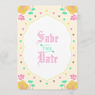 Whimsical Fairytale Wedding Save the Date Kaart