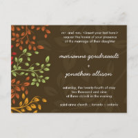 Whimsical Fall Huwelijksuitnodiging