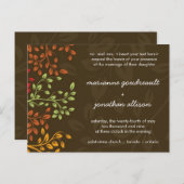 Whimsical Fall Huwelijksuitnodiging Uitnodiging Briefkaart (Voorkant / Achterkant)