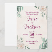 Whimsical Fall Huwelijksuitnodigingen Feestdagenkaart (Voorkant / Achterkant)