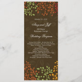 Whimsical Fall Wedding Program Programmakaart (Voorkant)