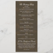 Whimsical Fall Wedding Program Programmakaart (Achterkant)