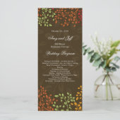 Whimsical Fall Wedding Program Programmakaart (Staand voorkant)