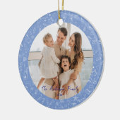 Whimsical Familie Foto Kerstvakantie Keramisch Ornament (Links)