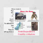 Whimsical Family Reunion Save The Date (Voorkant / Achterkant)