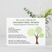 Whimsical Family Tree Family Reunion Uitnodiging (Staand voorkant)