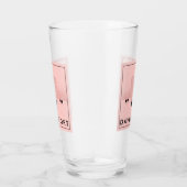 Whimsical & Fancy Pink Cute Boerderij Animal Glas (Rechts)