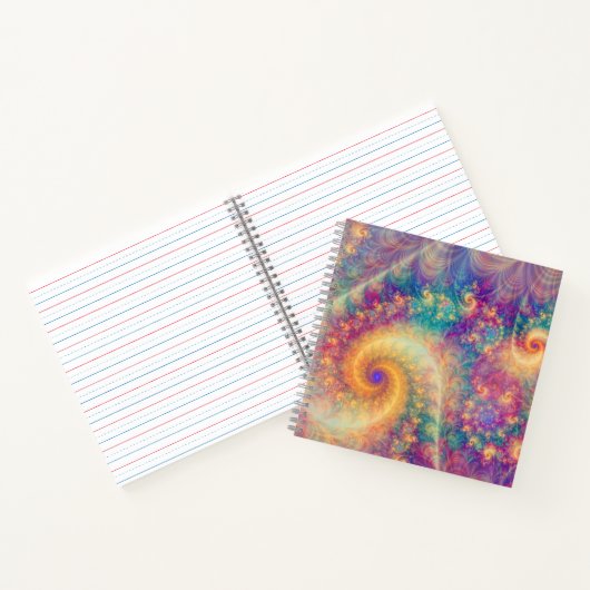 Whimsical Fantasy Abstract Fractal Vortex Art Notitieboek (Binnen)