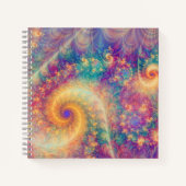 Whimsical Fantasy Abstract Fractal Vortex Art Notitieboek (Voorkant)