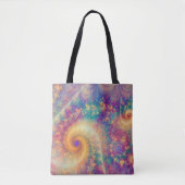 Whimsical Fantasy Abstract Fractal Vortex Art Tote Bag (Voorkant)
