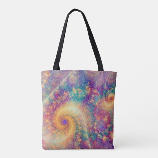 Whimsical Fantasy Abstract Fractal Vortex Art Tote Bag (Achterkant)