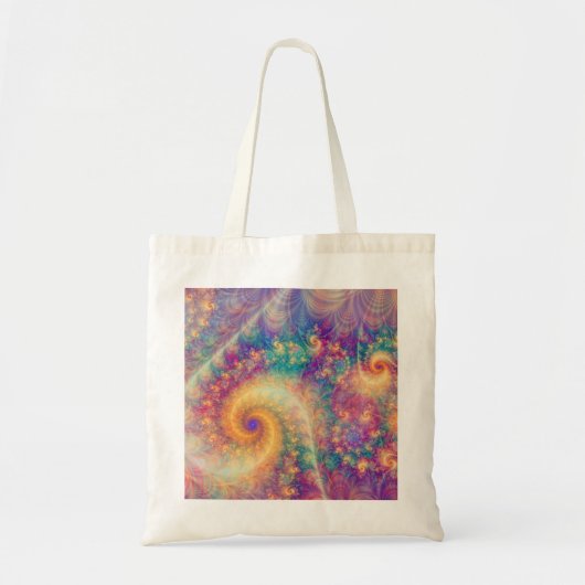 Whimsical Fantasy Abstracte Fractale Wervelende Ku Tote Bag (Voorkant)
