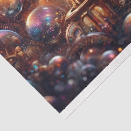 Whimsical Fantasy Art Steampunk Chipmunk Decoupage Tissuepapier (Detail)