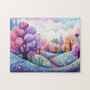 Whimsical Fantasy Bright and Cheery Forest Legpuzzel