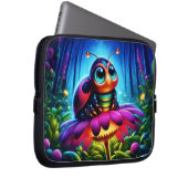Whimsical Fantasy bug neon droomachtige natuur Laptop Sleeve (Voorkant Rechts)