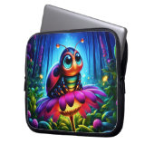 Whimsical Fantasy bug neon droomachtige natuur Laptop Sleeve (Voorkant Links)